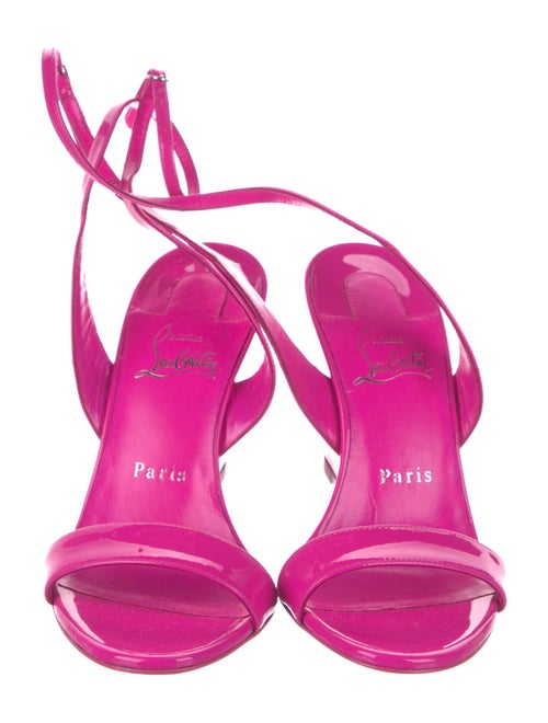 Christian Louboutin Patent Leather Printed Sandals