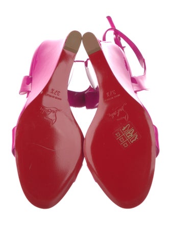 Christian Louboutin Patent Leather Printed Sandals