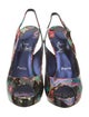 Christian Louboutin Patent Leather Printed Slingback Sandals