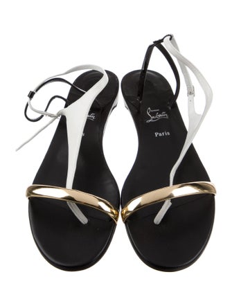Christian Louboutin Leather T-Strap Sandals