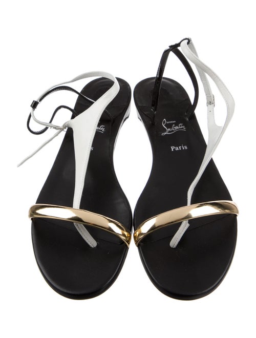 Christian Louboutin Leather T-Strap Sandals