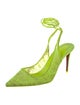 Christian Louboutin Lace Lace Pattern Slingback Pumps