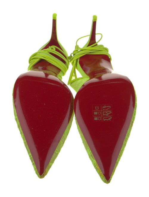 Christian Louboutin Lace Lace Pattern Slingback Pumps