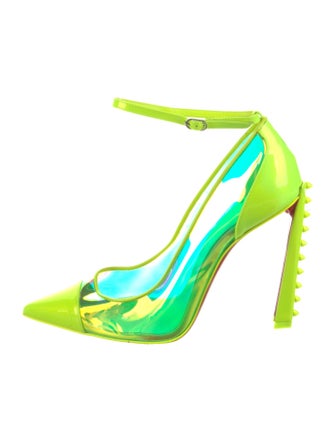 Christian Louboutin Patent Leather Studded Accents Pumps