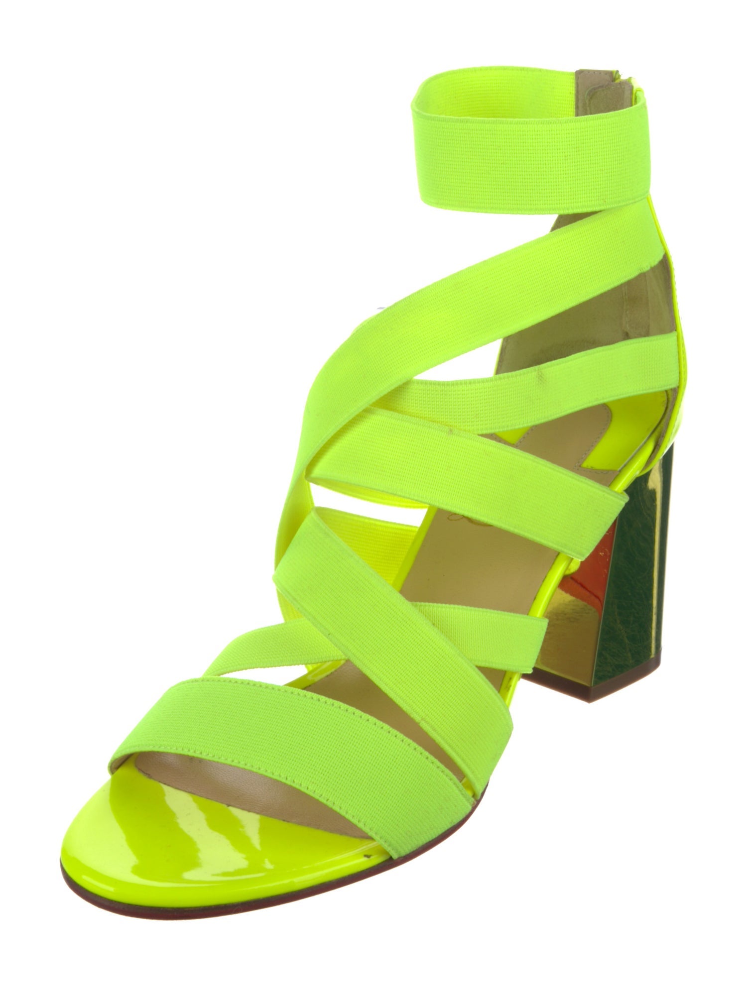 Christian Louboutin Leather Trim Embellishment Sandals