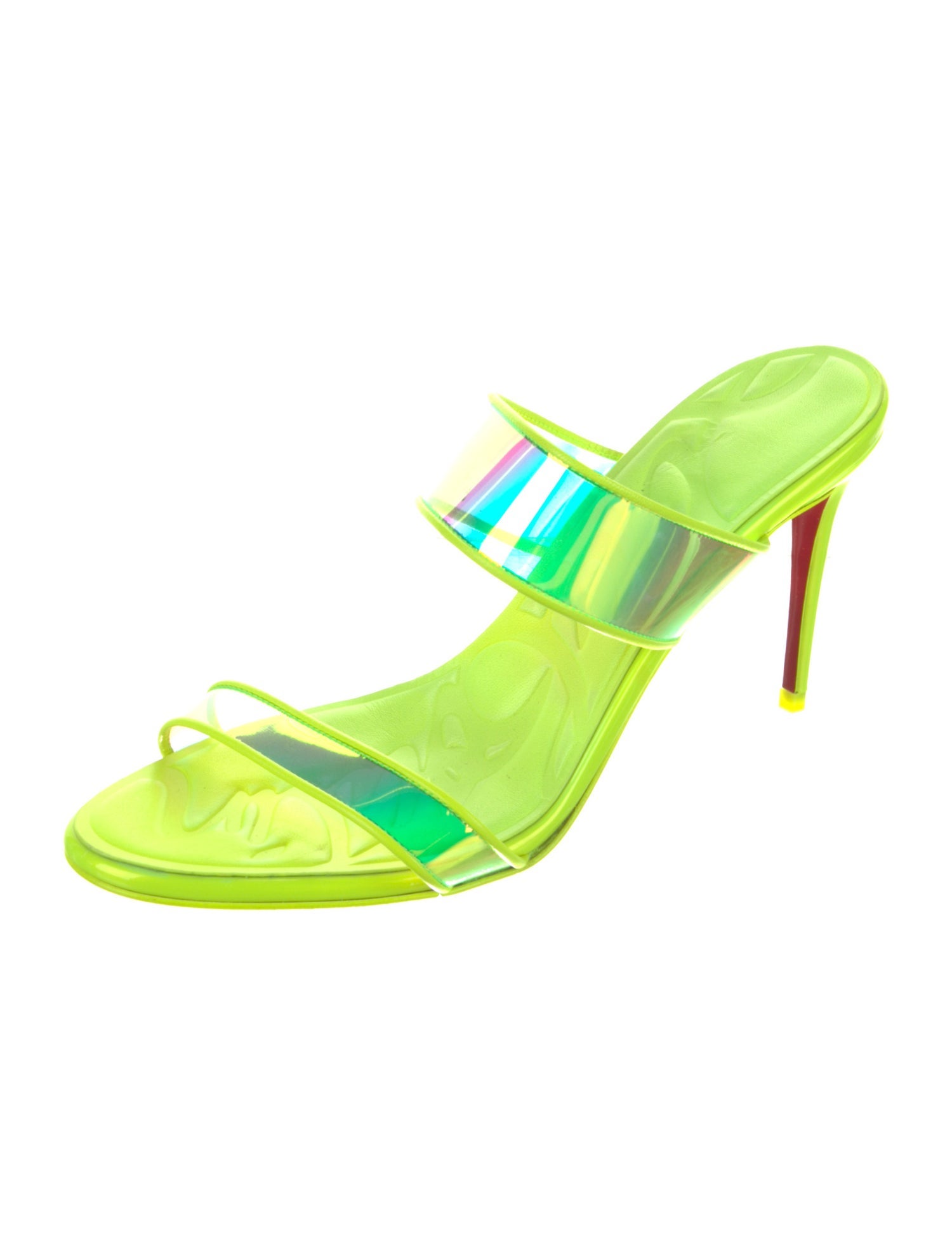 Christian Louboutin Patent Leather Printed Slides