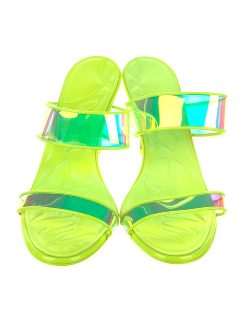 Christian Louboutin Patent Leather Printed Slides