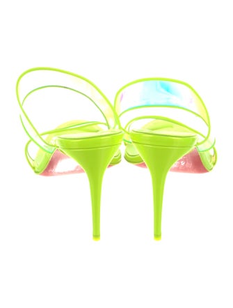 Christian Louboutin Patent Leather Printed Slides