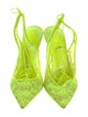 Christian Louboutin Lace Lace Pattern Slingback Pumps