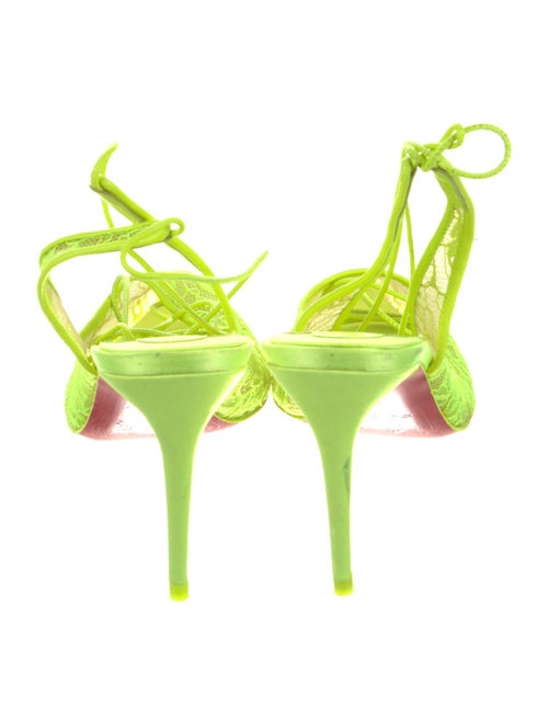 Christian Louboutin Lace Lace Pattern Slingback Pumps