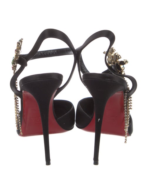 Christian Louboutin Satin Chain-Link Accents D'Orsay Pumps