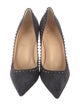 Christian Louboutin Spike Accents Suede Pumps