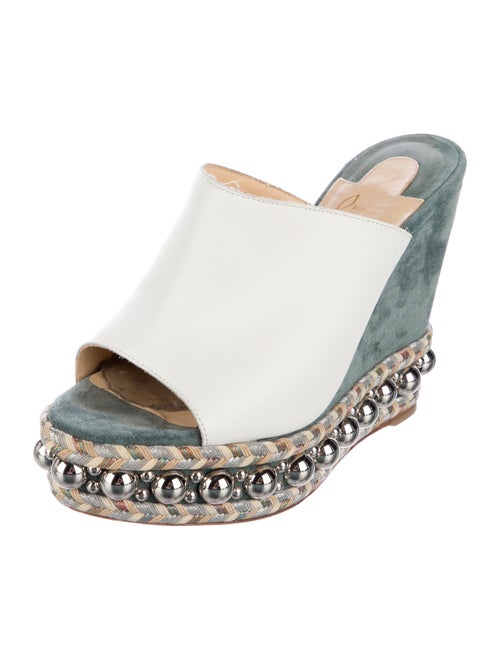 Christian Louboutin Leather Studded Accents Espadrilles