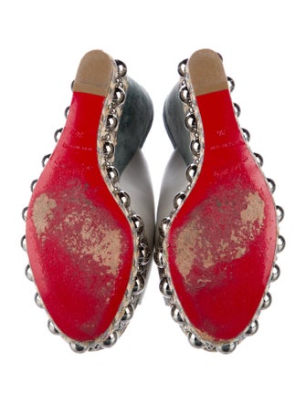 Christian Louboutin Leather Studded Accents Espadrilles