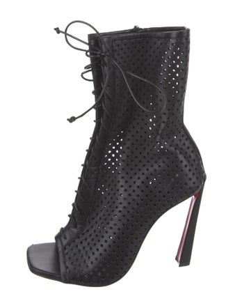 Christian Louboutin Leather Lasercut Accents Pumps