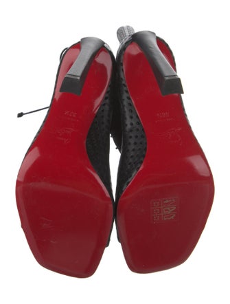 Christian Louboutin Leather Lasercut Accents Pumps