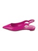Christian Louboutin Patent Leather Scalloped Accent Slingback Flats
