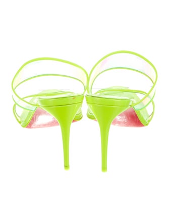 Christian Louboutin PVC Leather Trim Embellishment Slides