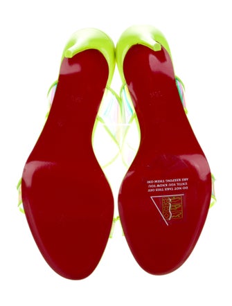 Christian Louboutin PVC Leather Trim Embellishment Slides