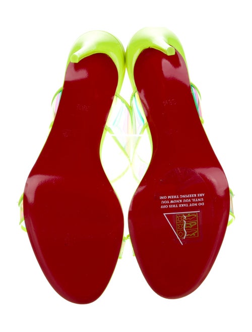 Christian Louboutin PVC Leather Trim Embellishment Slides