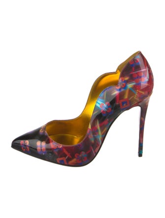 Christian Louboutin Patent Leather Printed Pumps