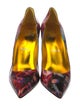 Christian Louboutin Patent Leather Printed Pumps