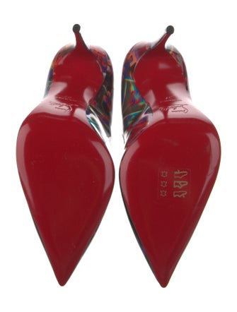 Christian Louboutin Patent Leather Printed Pumps