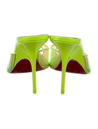 Christian Louboutin PVC Leather Trim Embellishment Slides