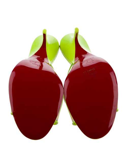 Christian Louboutin PVC Leather Trim Embellishment Slides