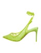 Christian Louboutin Lace Lace Pattern Slingback Pumps
