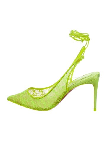 Christian Louboutin Pumps Lace Pattern Slingback IT 37 | 7