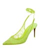 Christian Louboutin Lace Lace Pattern Slingback Pumps