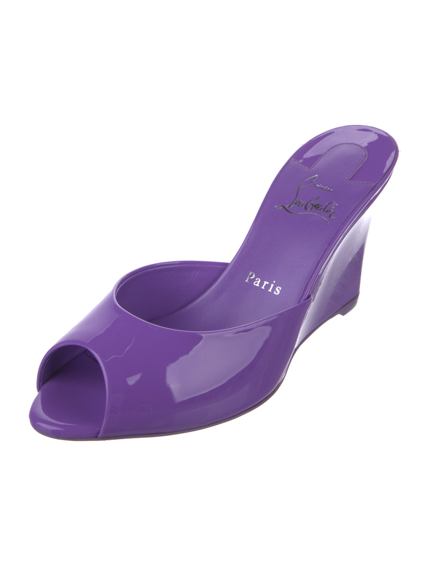 Christian Louboutin Patent Leather Slides