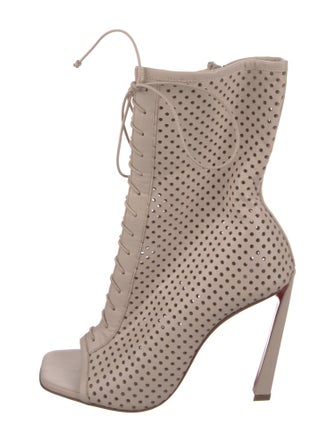 Christian Louboutin Leather Lasercut Accents Pumps