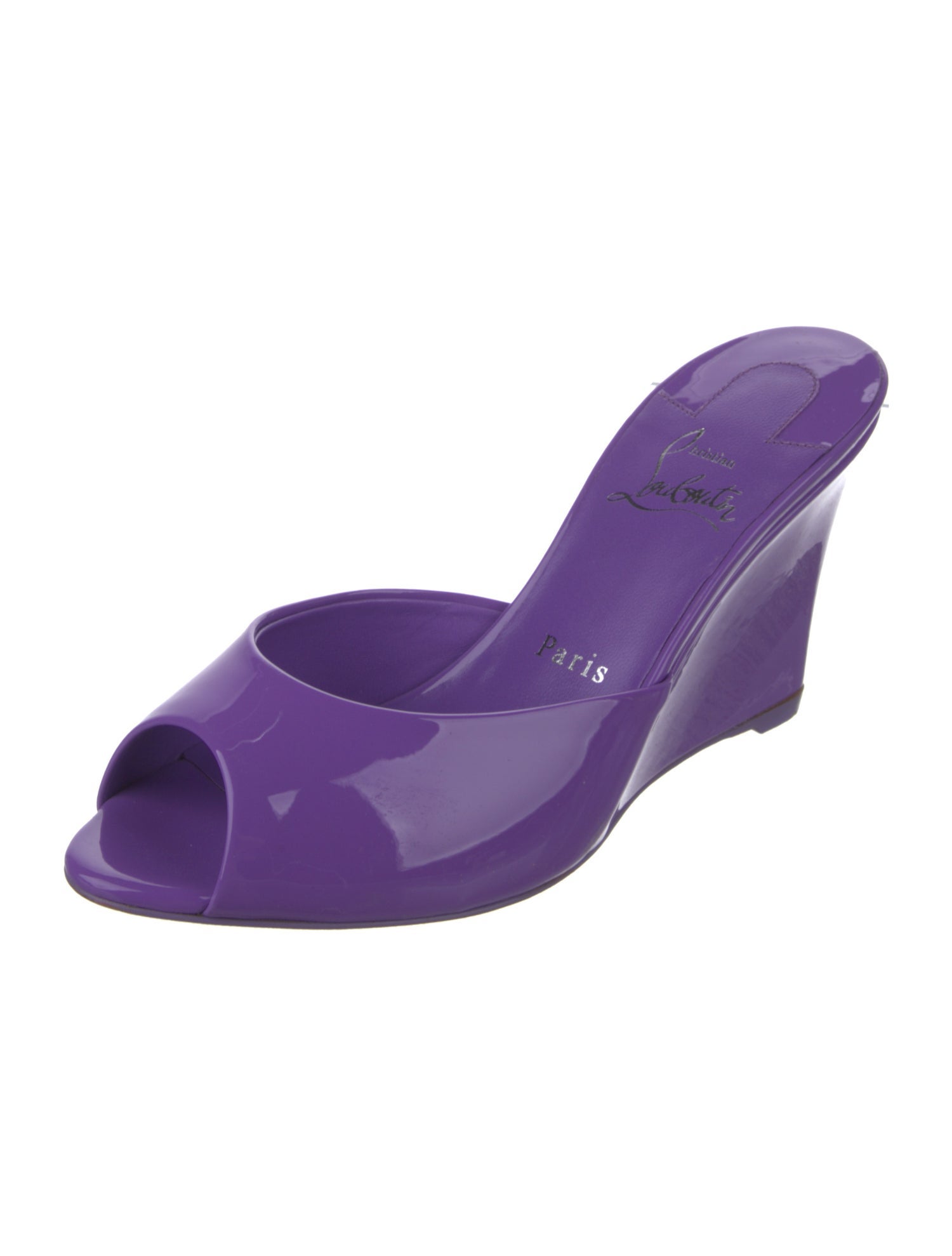 Christian Louboutin Patent Leather Slides