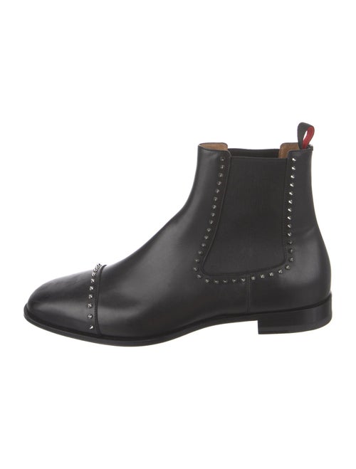 Christian Louboutin Spike Accents Leather Chelsea Boots