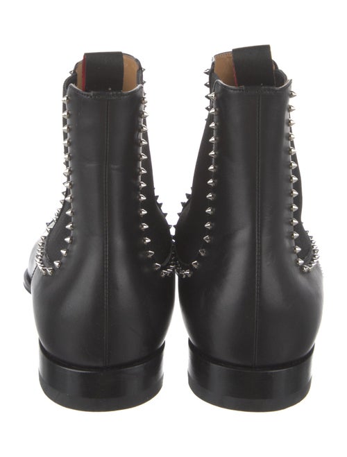 Christian Louboutin Spike Accents Leather Chelsea Boots