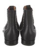 Christian Louboutin Spike Accents Leather Chelsea Boots