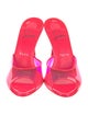 Christian Louboutin PVC Leather Trim Embellishment Slides