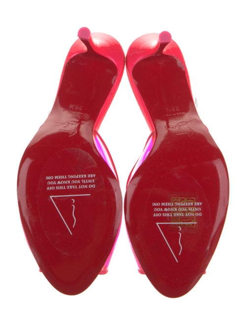 Christian Louboutin PVC Leather Trim Embellishment Slides