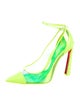Christian Louboutin Spike Accents PVC Slingback Pumps