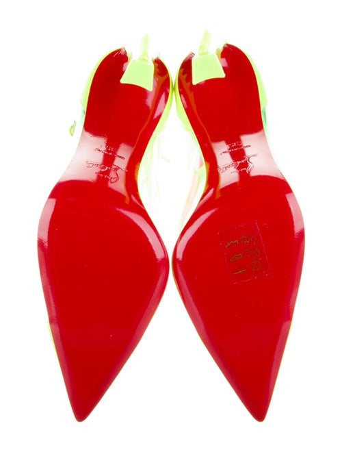 Christian Louboutin Spike Accents PVC Slingback Pumps