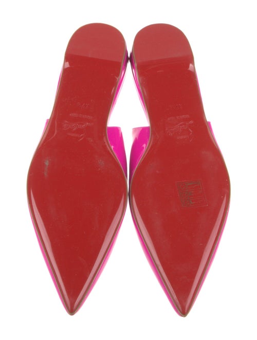 Christian Louboutin Patent Leather Scalloped Accent Slingback Flats