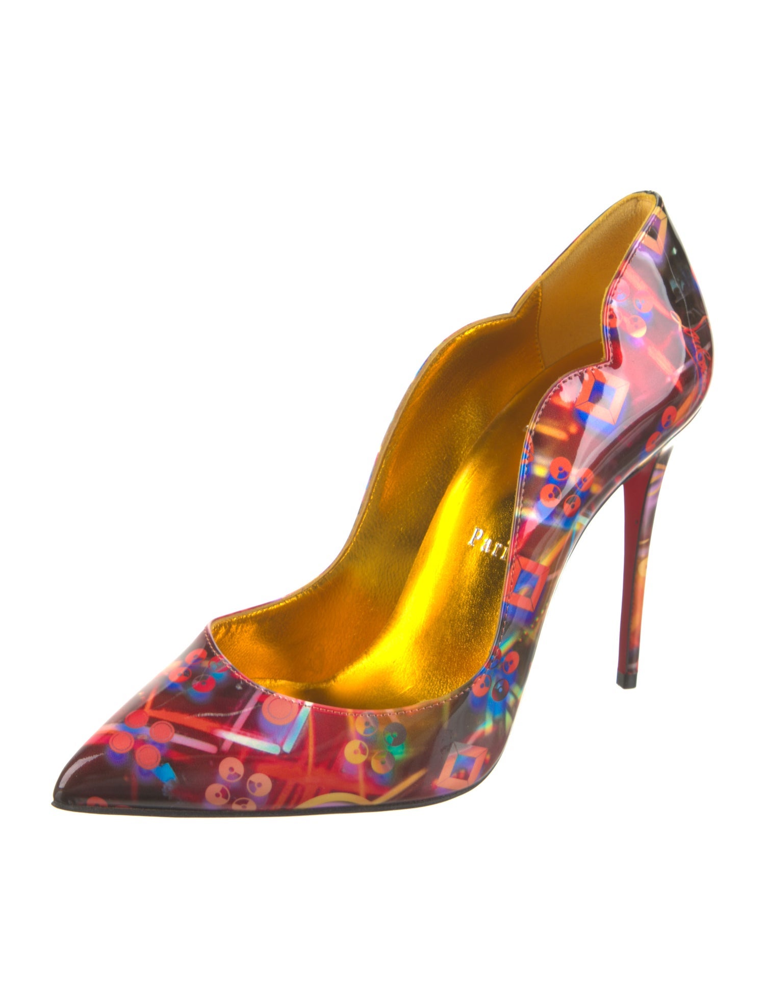 Christian Louboutin Patent Leather Printed Pumps