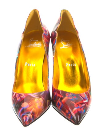 Christian Louboutin Patent Leather Printed Pumps