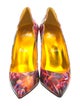 Christian Louboutin Patent Leather Printed Pumps