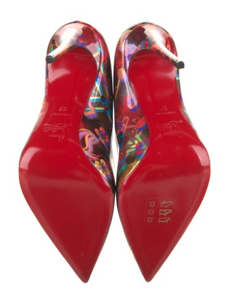 Christian Louboutin Patent Leather Printed Pumps