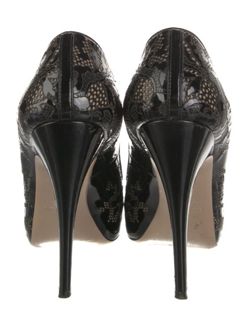 Christian Louboutin Patent Leather Lace Pattern Pumps