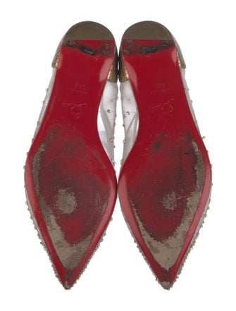 Christian Louboutin Mesh Glitter Accents Ballet Flats