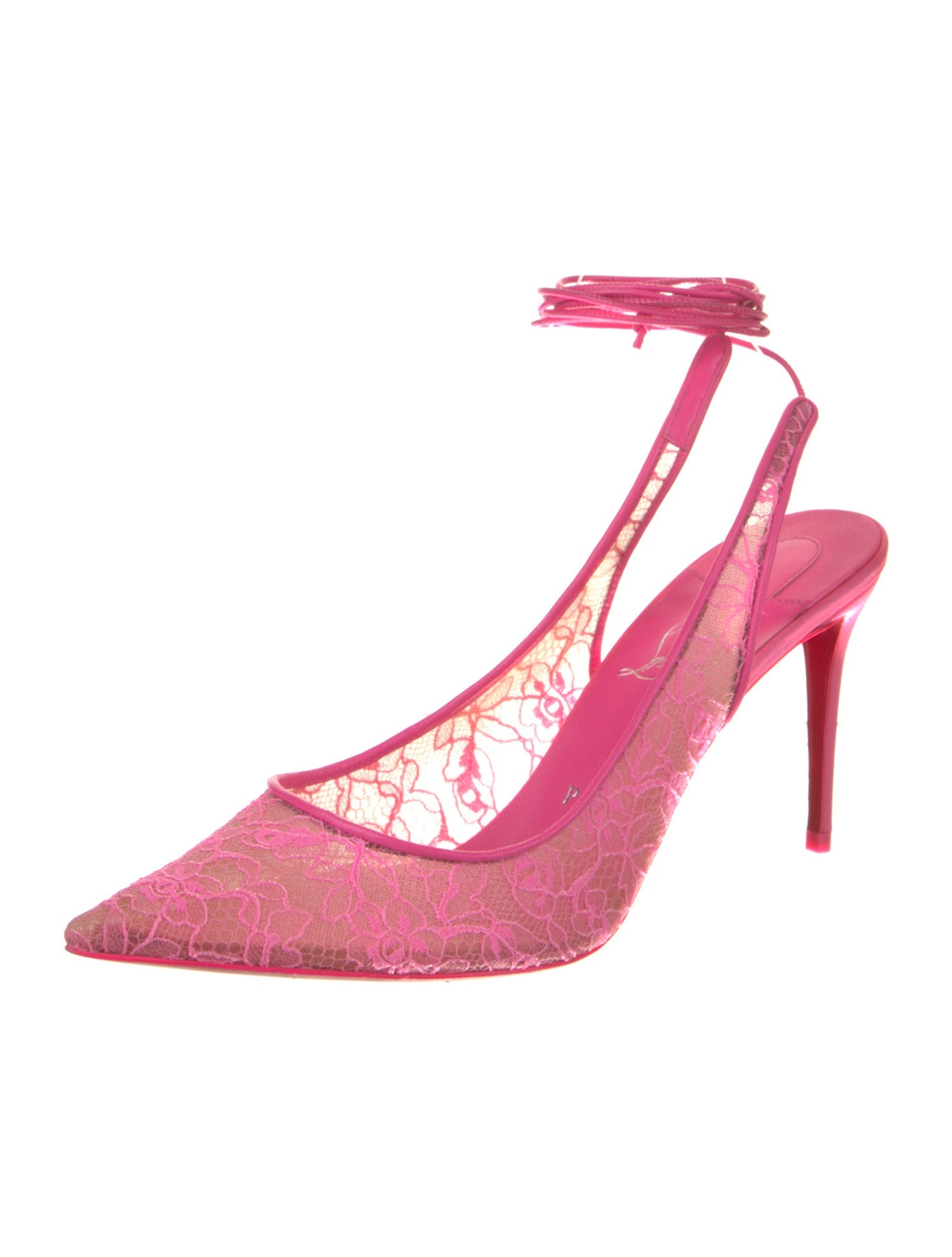 Christian Louboutin Lace Slingback Pumps